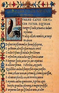 Raccolta completa di Orazio (in 8°). Aldo Manuzio, Venezia 1501. Firenze, Biblioteca Medicea Laurenziana D'Elci 516 c. K. Raccolta completa di Orazio (in 8°). Aldo Manuzio, Venezia 1501. Firenze, Biblioteca Medicea Laurenziana D'Elci 516 c. K.