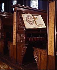 Wooden bench (Pluteus) in Michelangelo's Library Wooden bench (Pluteus) in Michelangelo's Library